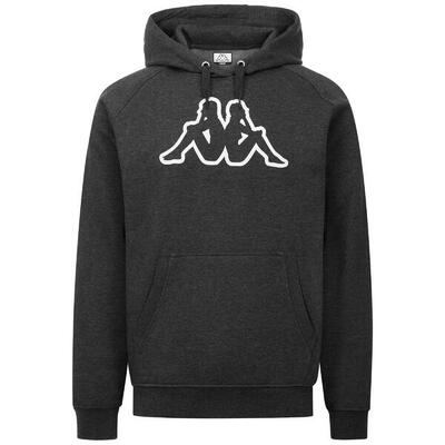 Felpa da uomo in cotone grigio da sportivo/a