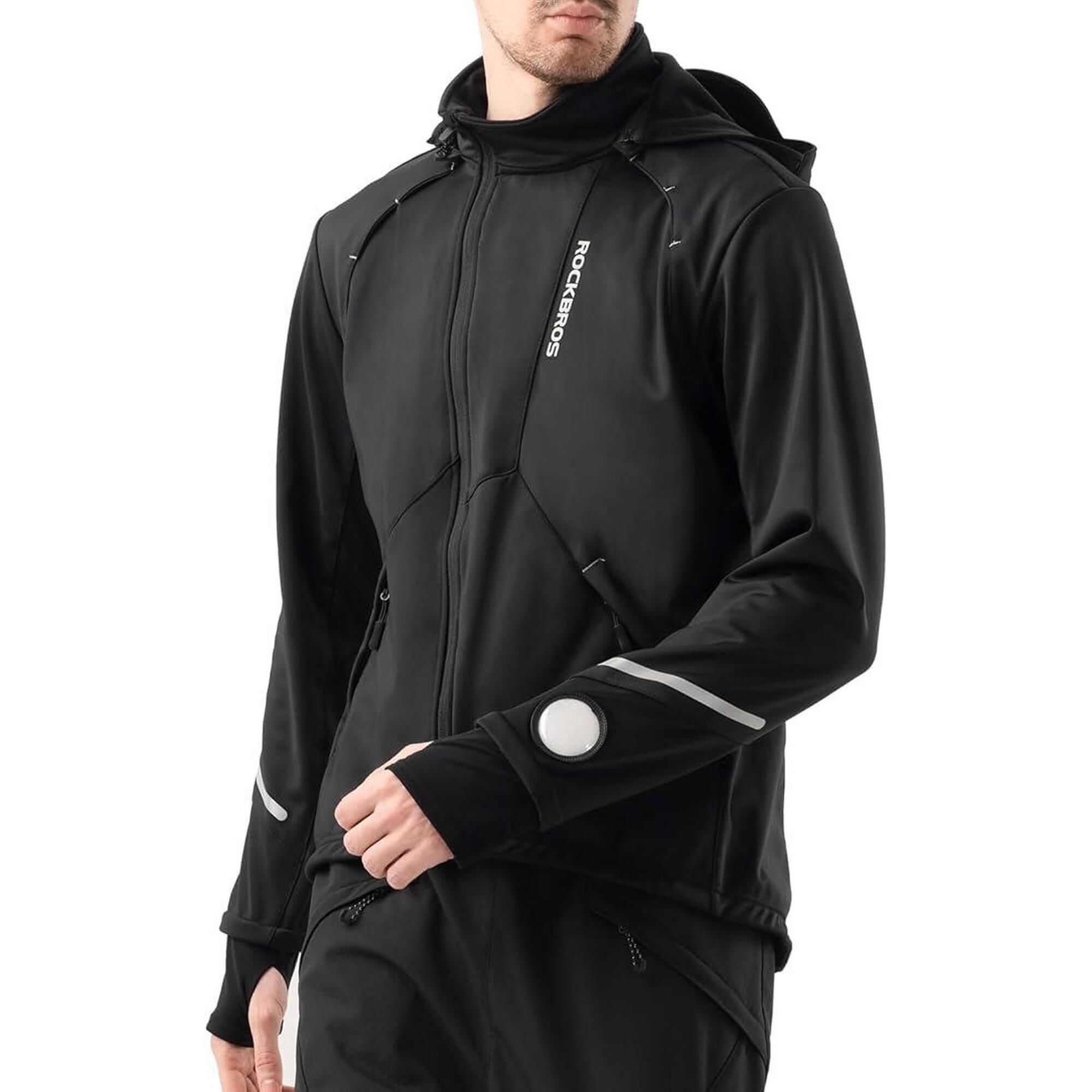 Rockbros - Veste Cyclisme Hiver Homme – Coupe-vent, Polaire Thermique, Respirant - Veste - Noir - Decathlon