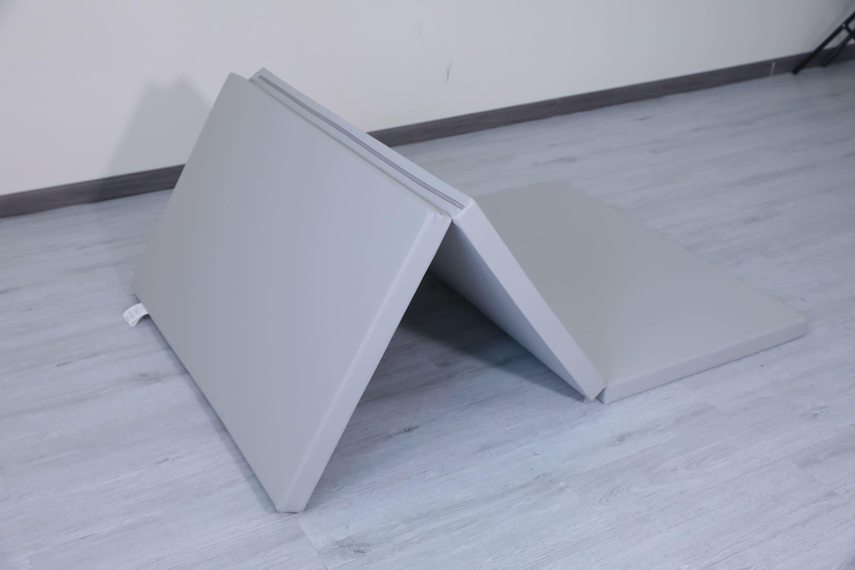 Turnmatte Gymnastikmatratze Satellite 180X100X5 Cm Dreiteilig - Grau 3/7