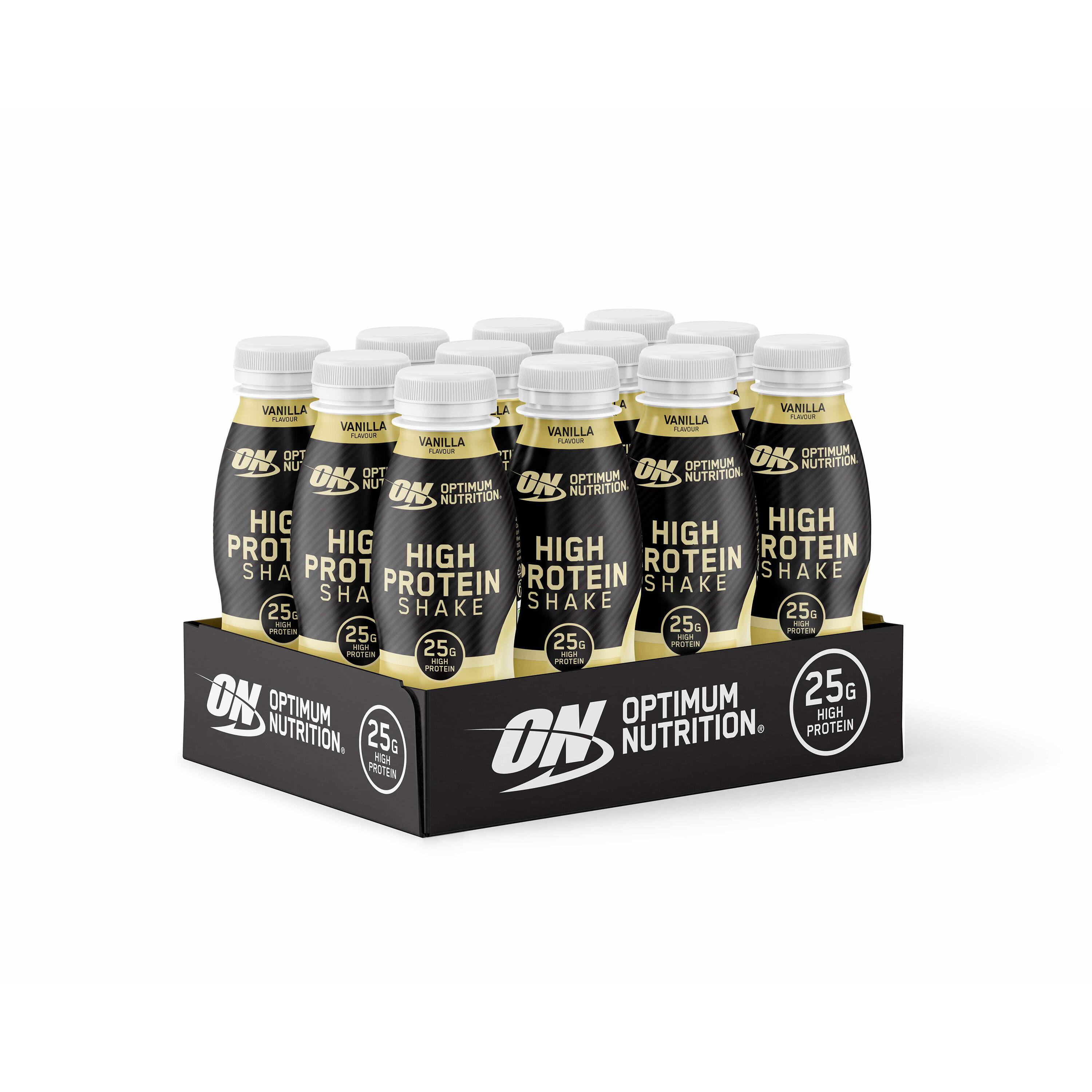 Optimum Nutrition - Pack De 12 Shakes Protéinés Prêt À Boire Vanille 330 Ml – 25 G De Protéines - Shake Protéiné - Decathlon