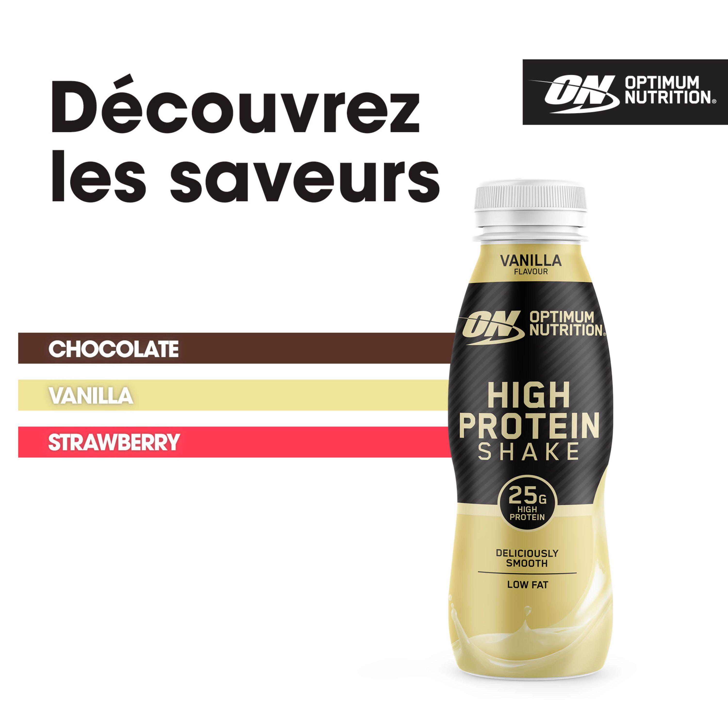 pack de 12 Shakes Protéinés Prêt à Boire Vanille 330 ml – 25 g de Protéines 4/6