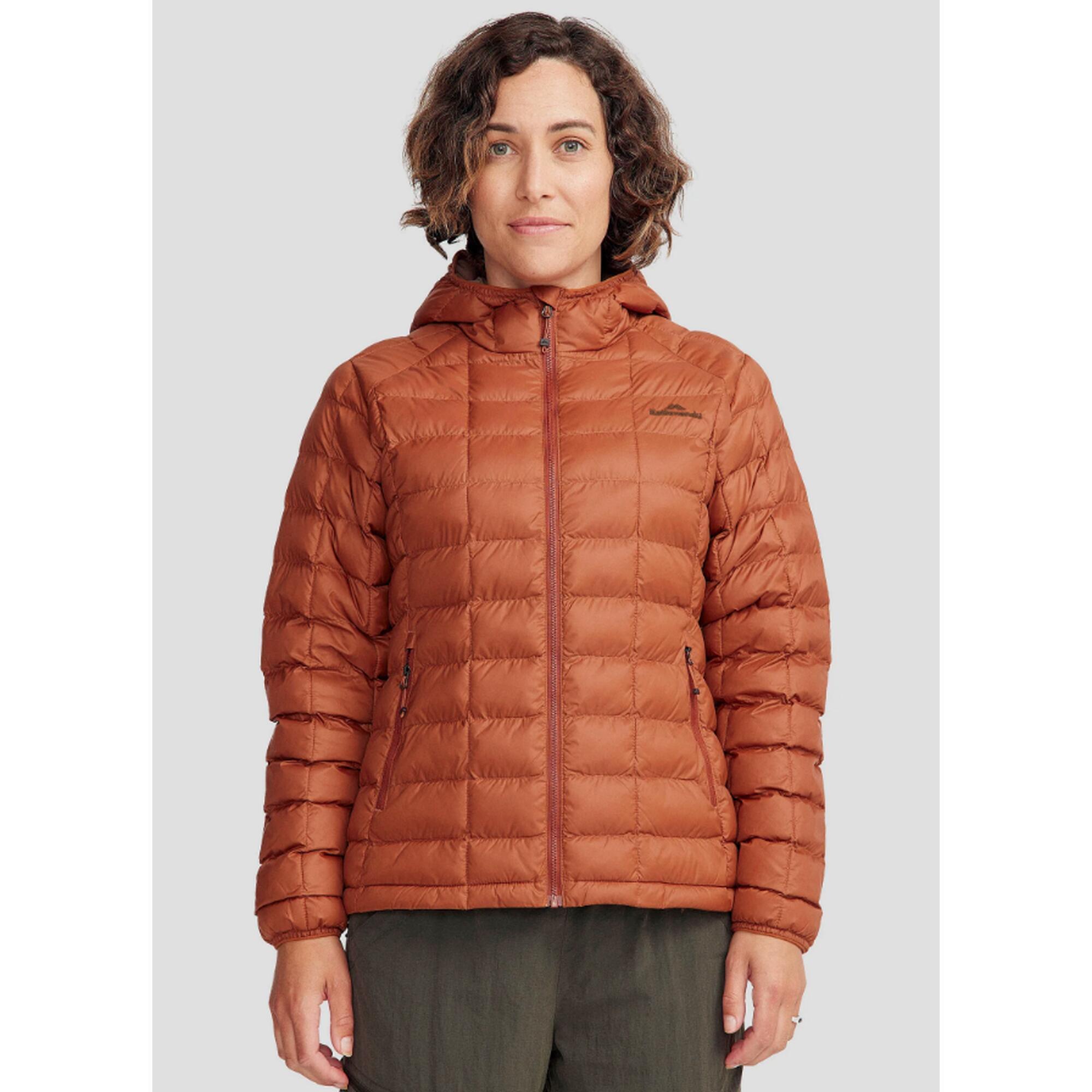 Kathmandu - Doudoune Femme Kathmandu "heli Women's Insulated Hooded Jacket" Xs Camel - Doudoune Synthétique - Orange - Decathlon