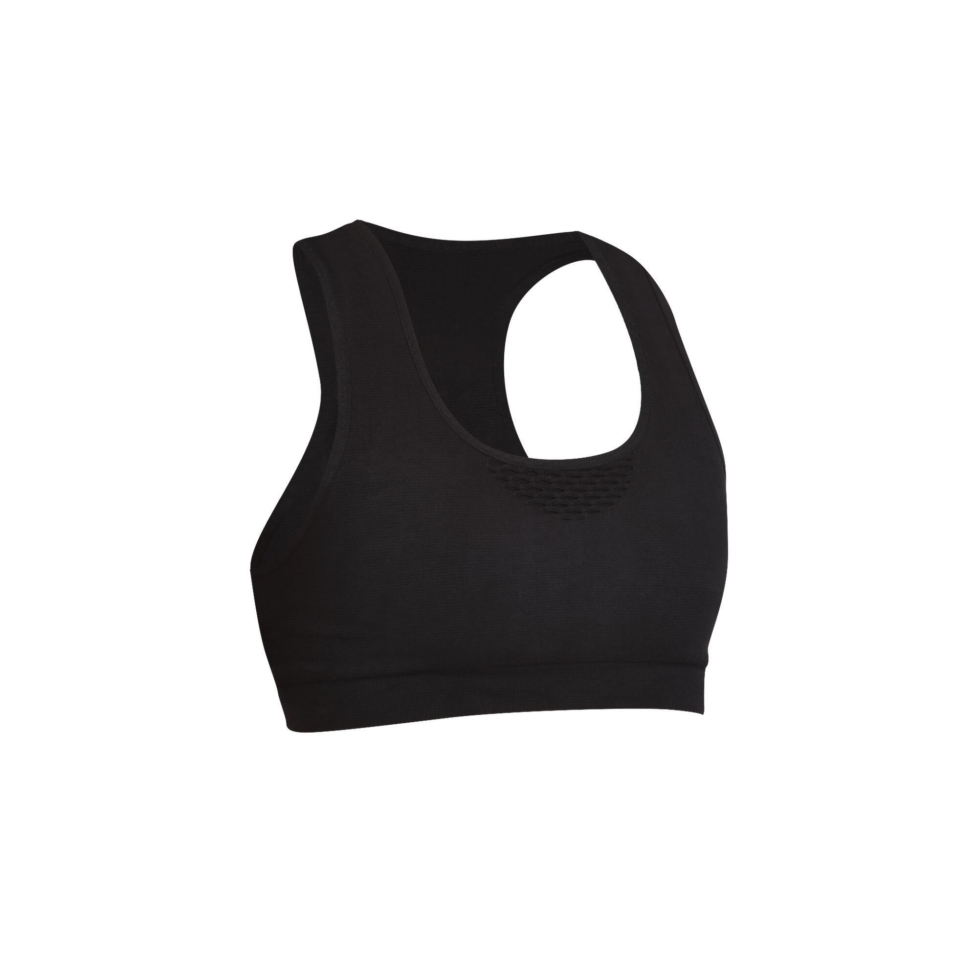 Skinup - Brassière Femme - Sans Couture - Compression Modérée - Skinup Sport - Brassière - Noir - 44 L - Decathlon