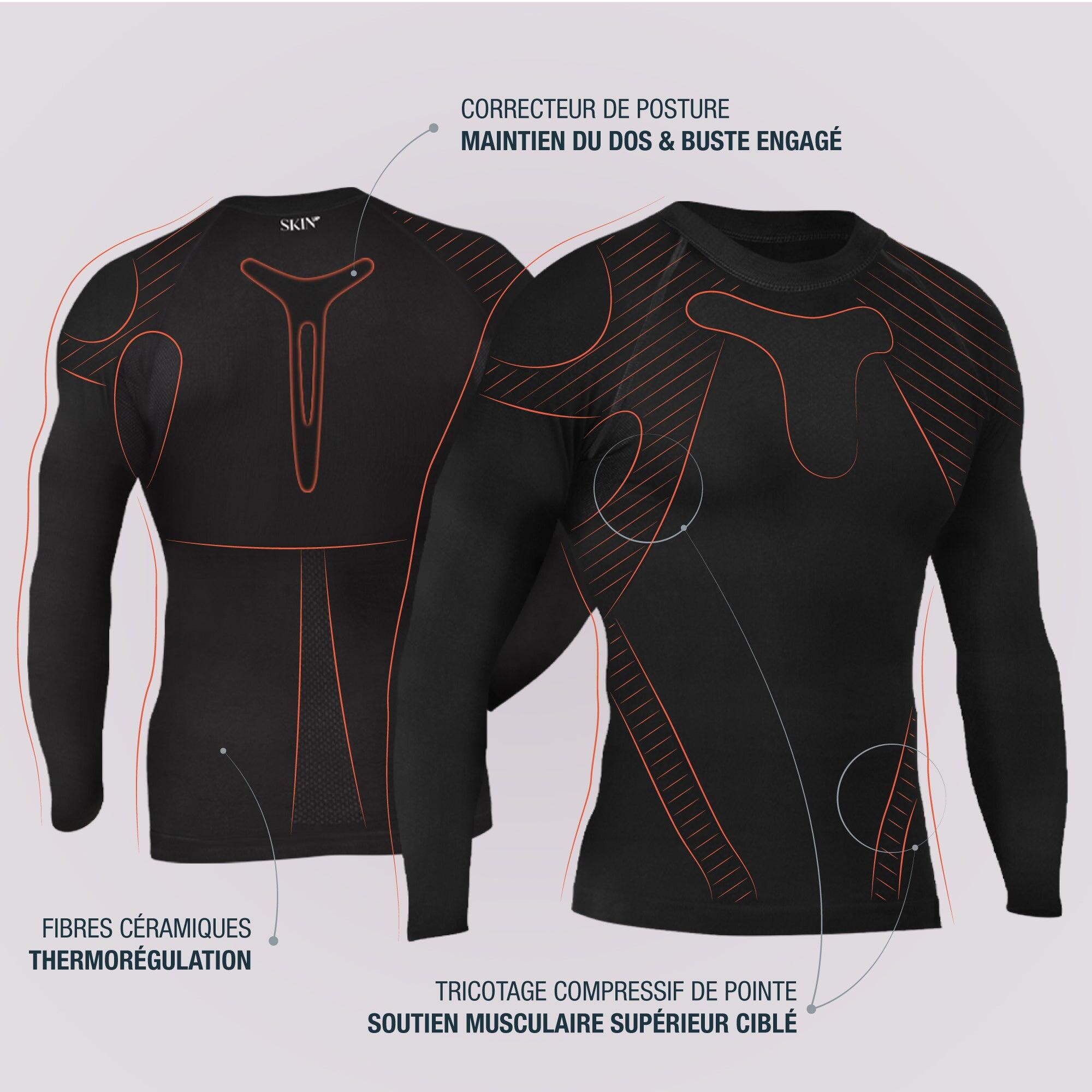 T-shirt da uomo - postura migliorata - compressione forte - SKINUP Sport 2/2