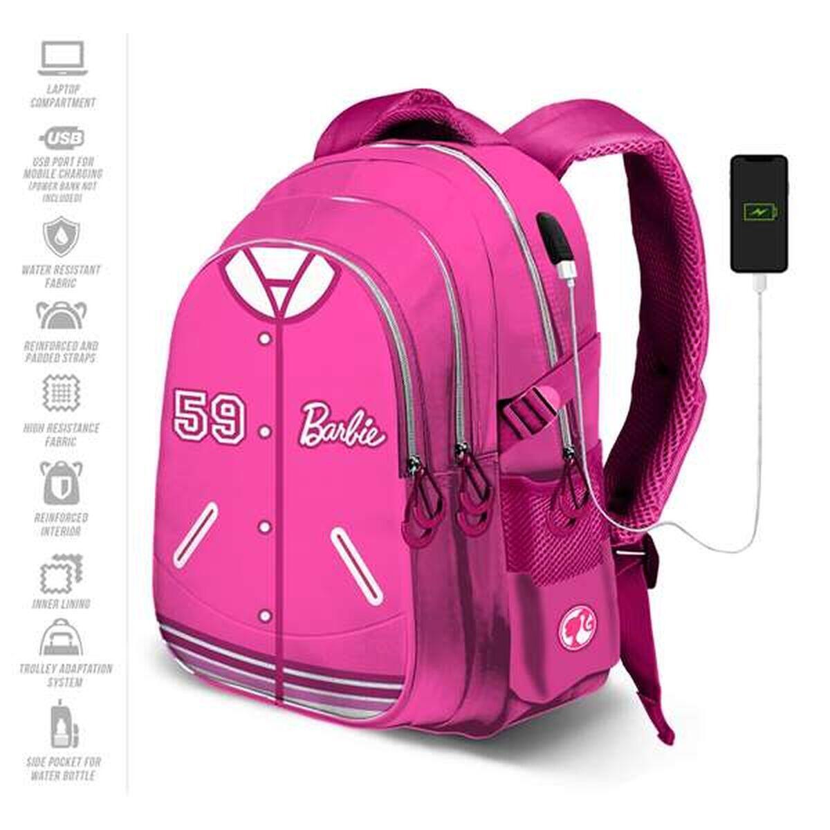 Mochila Escolar BARBIE Cor de Rosa 4/5