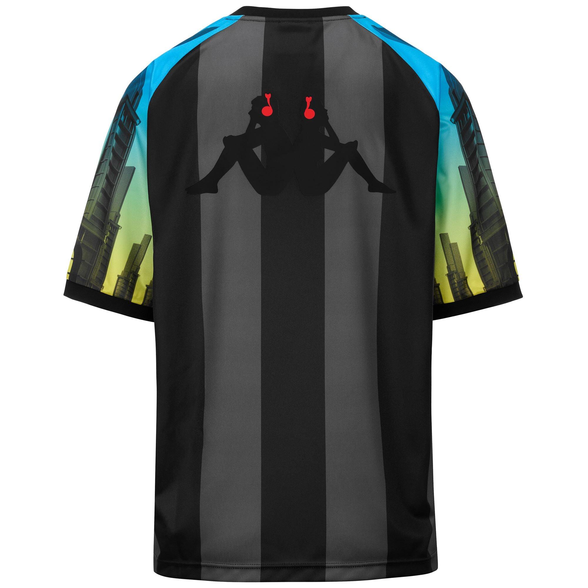 T-shirt da uomo in poliestere nero da streetwear sportivo 3/3