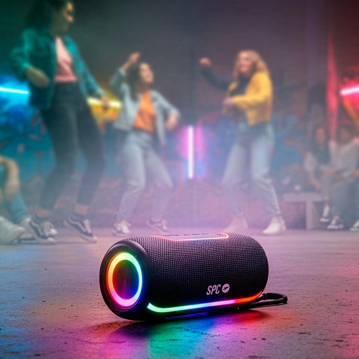 SPC Orbital Storm – Enceinte Bluetooth 60W, batterie 20h, lumières LED, IPX6 6/6