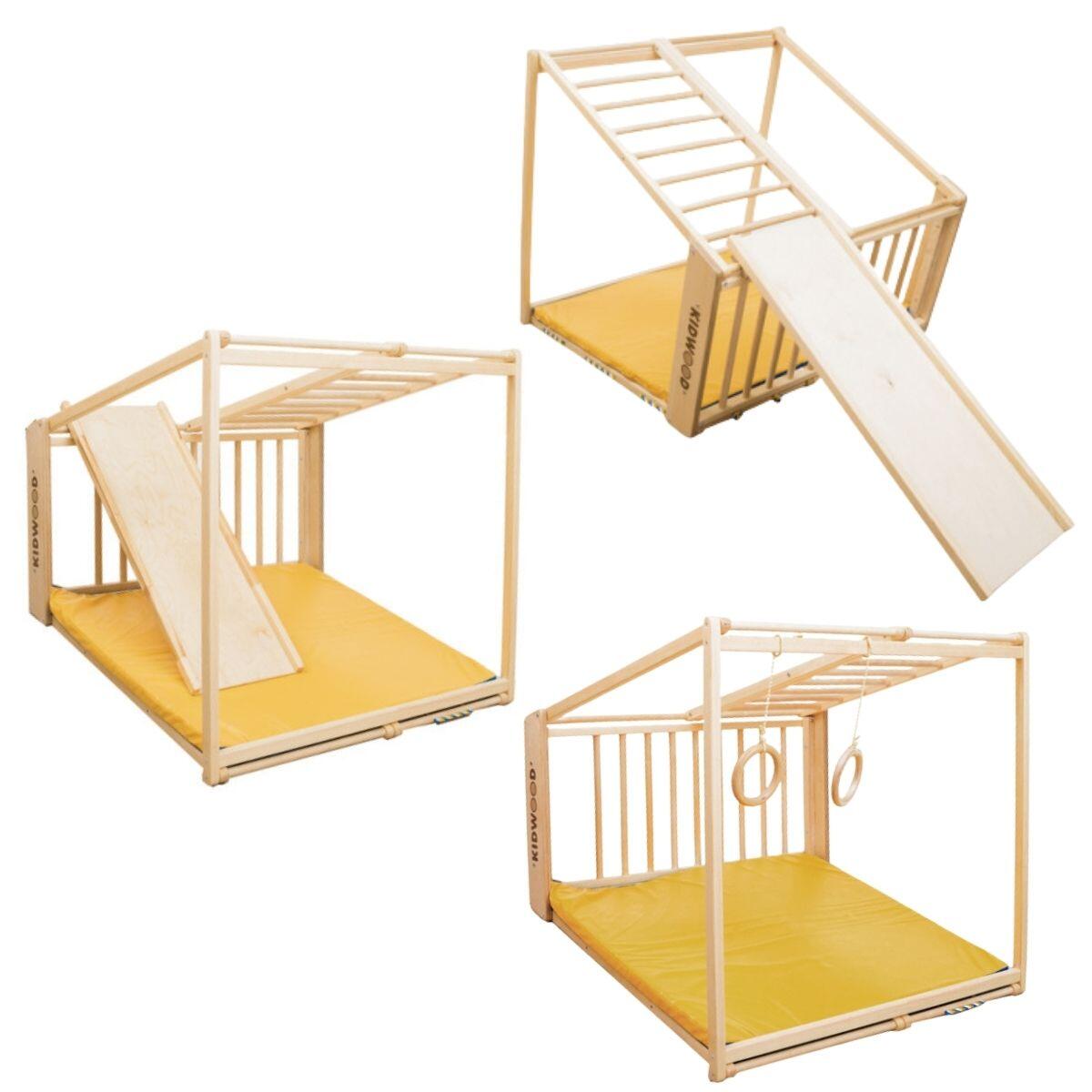 Domino Basic Aire de Jeux d’Intérieur – Échelle, Toboggan et Balançoire 6/7