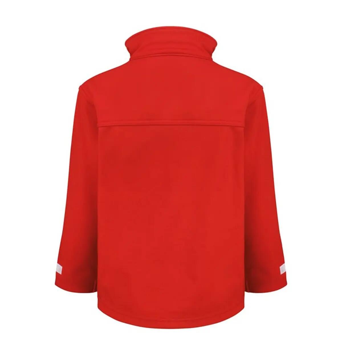 Casaco clássico de casca mole para crianças e jovens (Vermelho) 2/3