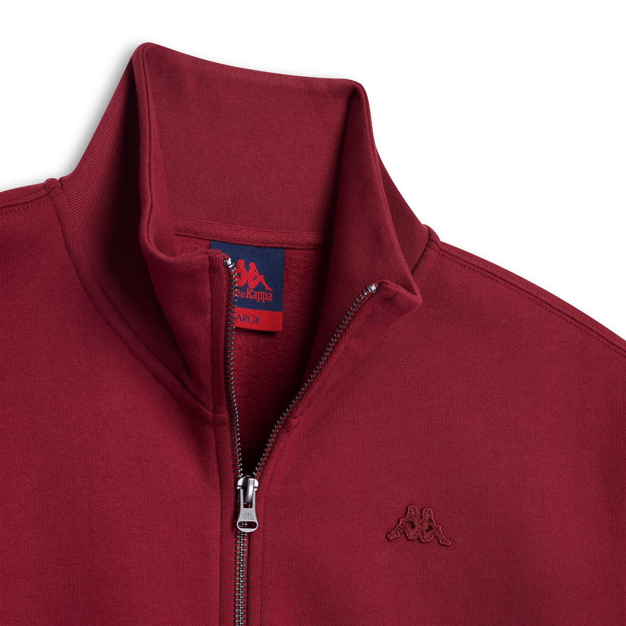 Felpa con zip da uomo in cotone rosso da lifestyle 3/3