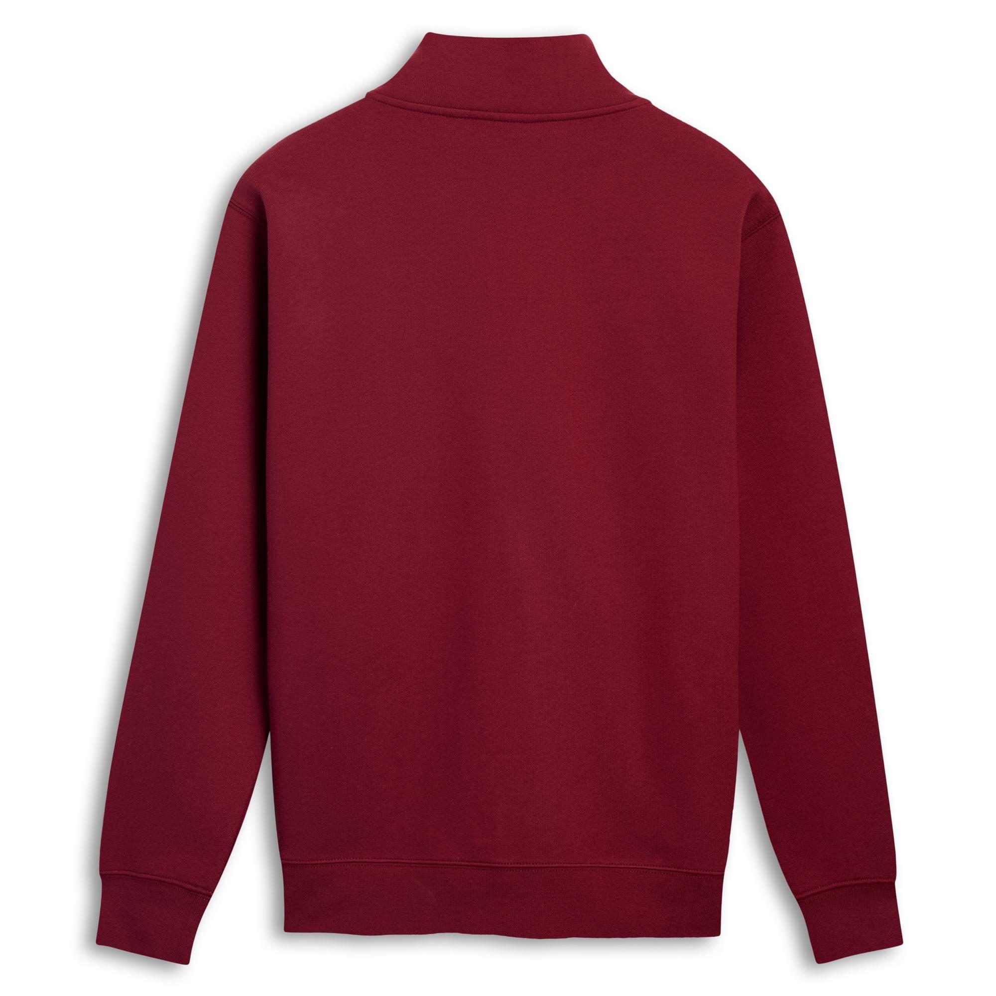 Felpa con zip da uomo in cotone rosso da lifestyle 2/3
