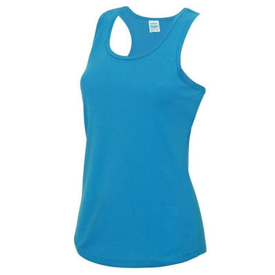 Dames vest top (elektrisch oranje)