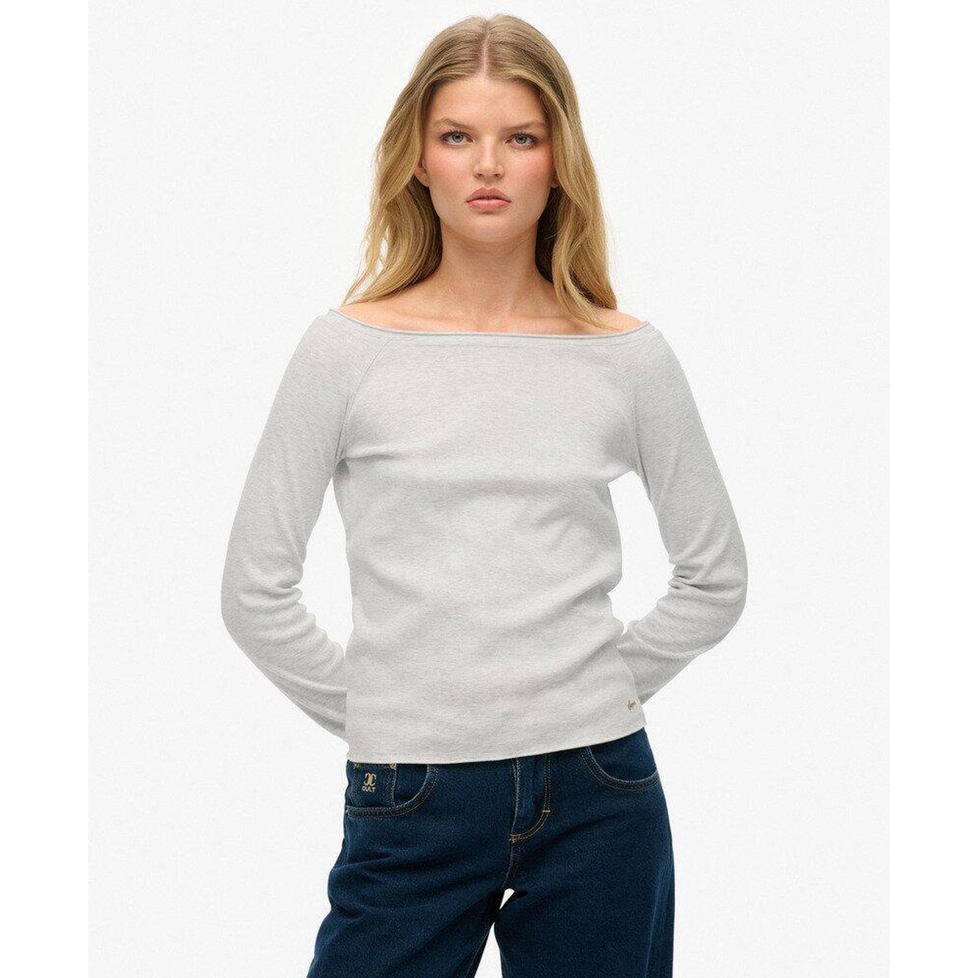 Superdry - Haut Bardot Épaules Dénudées - Sous Pull - Gris - Decathlon