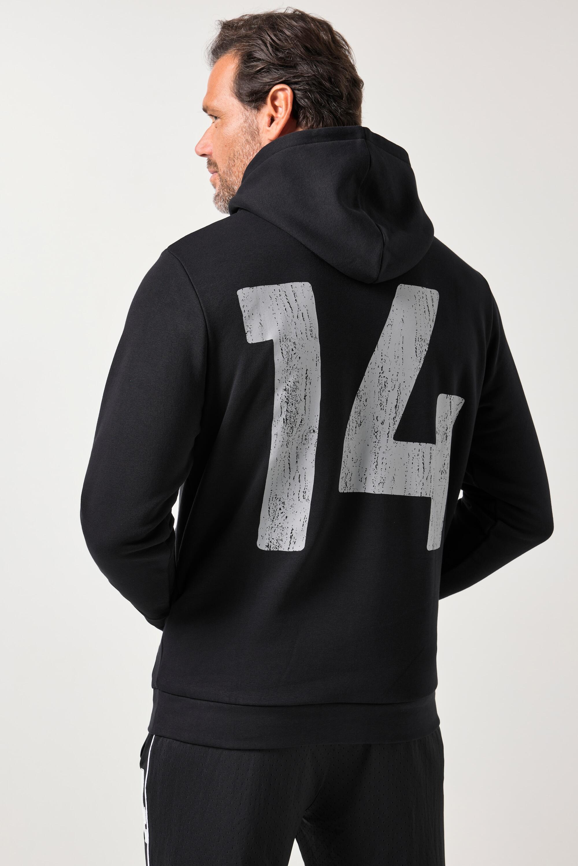 Hommes Sweat-shirt à capuche poche kangourou et imprimé dans le dos 2/6