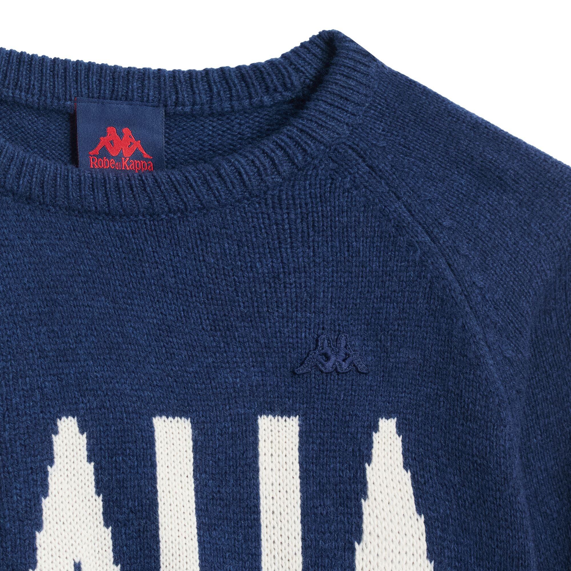 Maglione da uomo in lana blu da casual 4/6