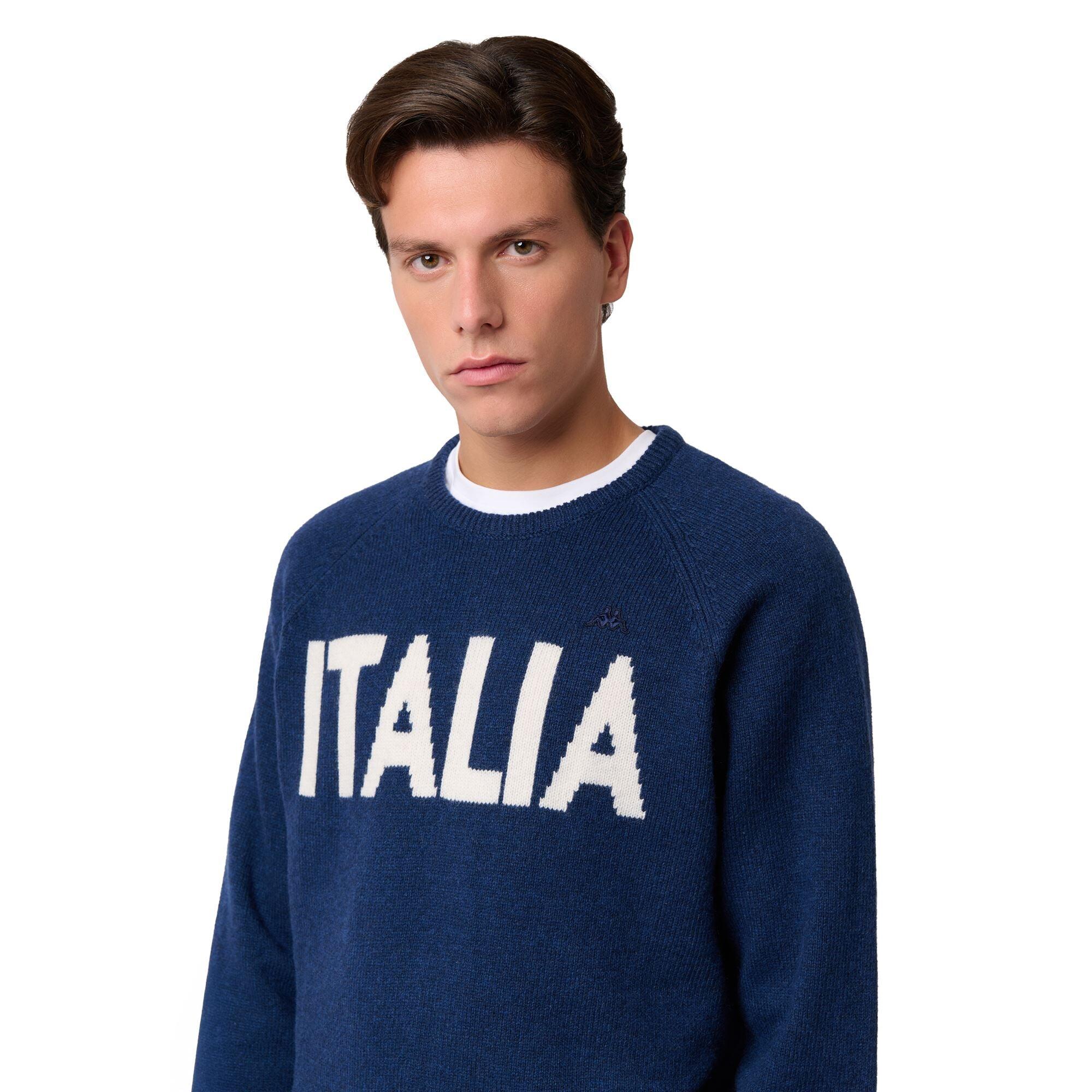 Maglione da uomo in lana blu da casual 6/6