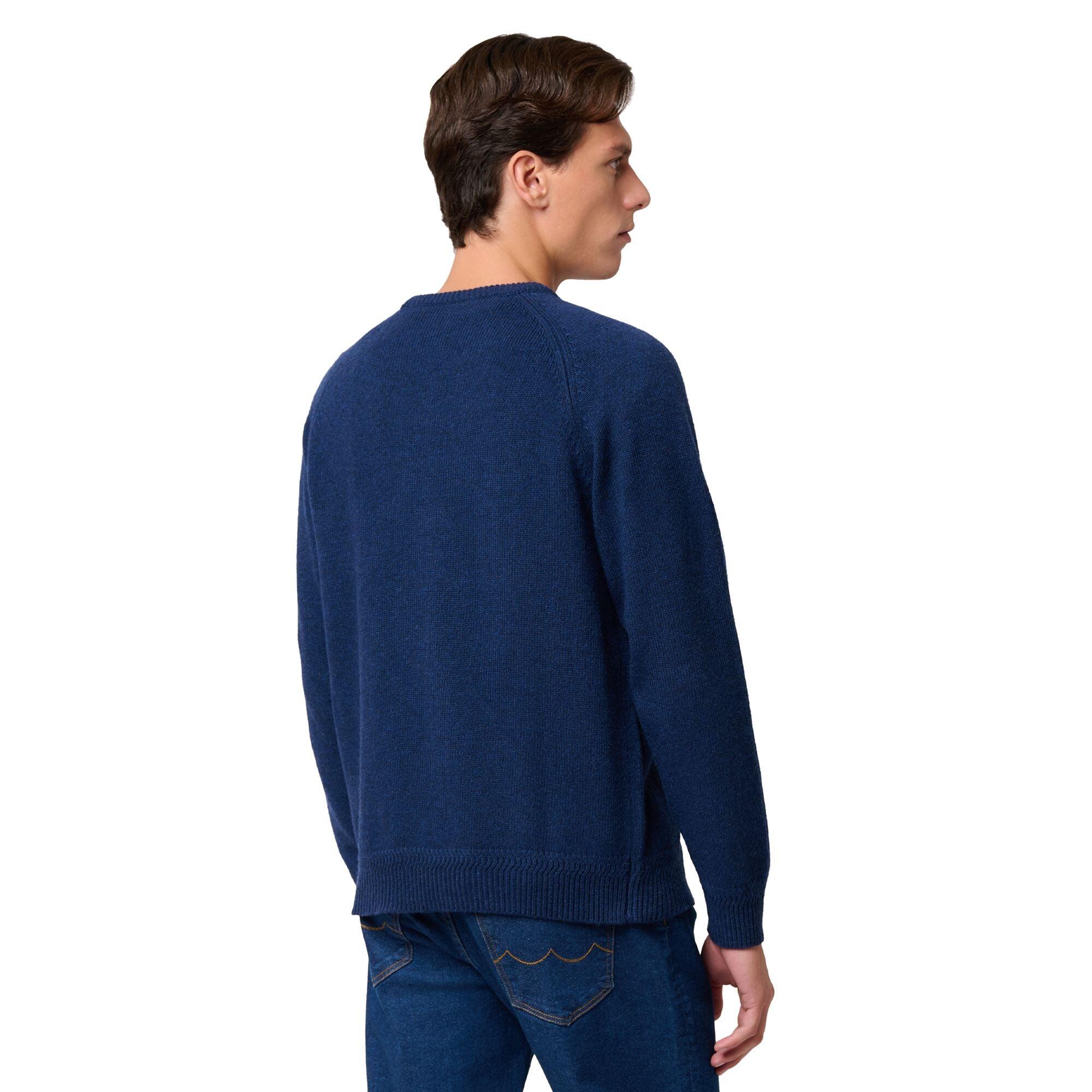 Maglione da uomo in lana blu da casual 5/6