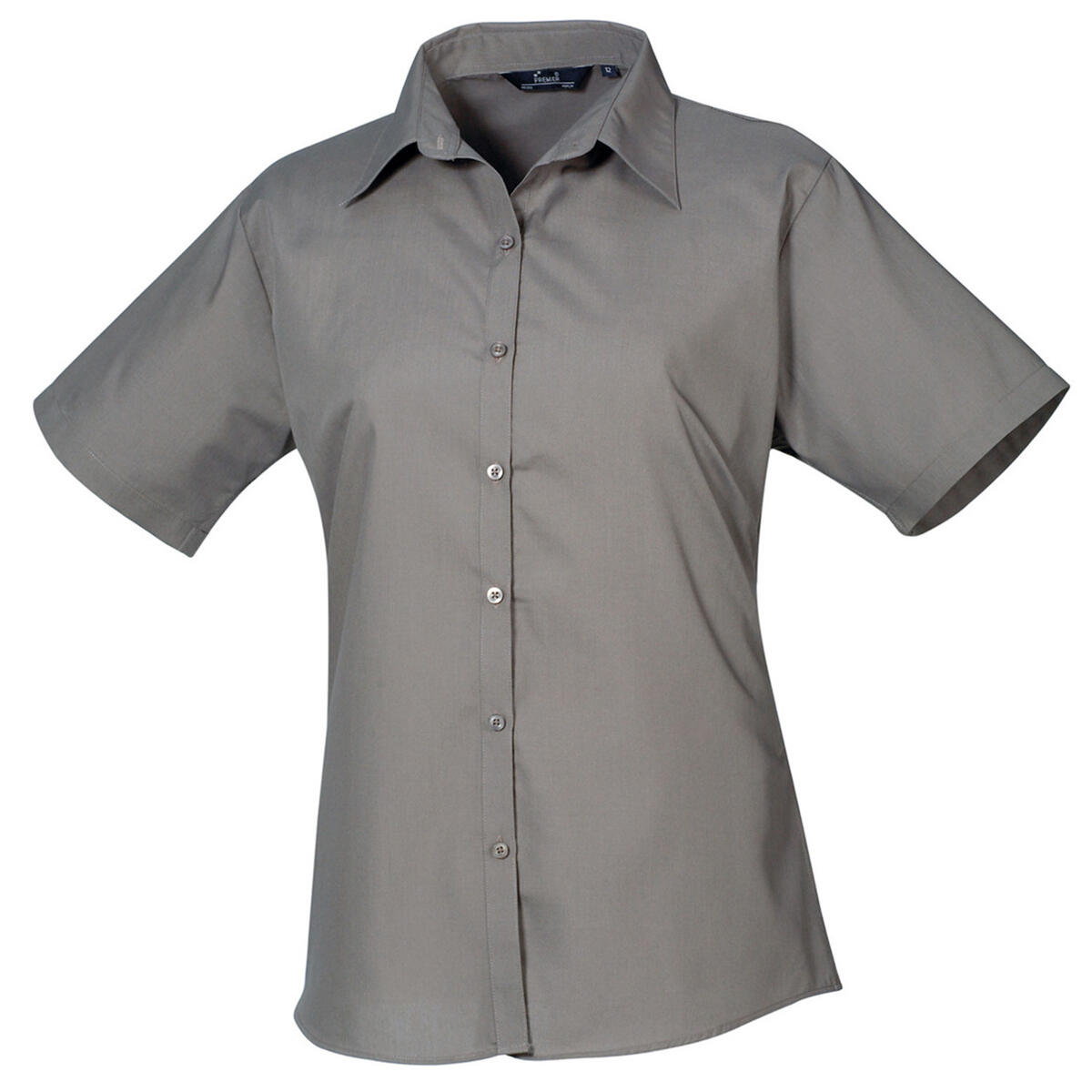 Premier - Blouse Manches Courtes Femme (gris Foncé) - Chemise Manches Courtes - Gris - Decathlon