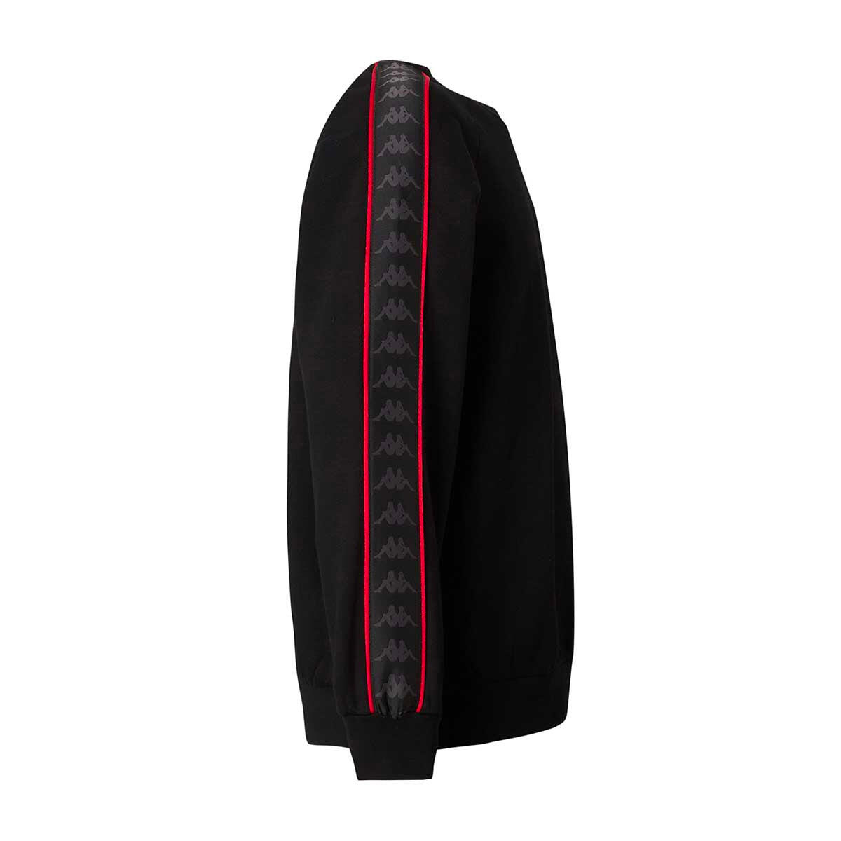 Felpa da uomo in cotone nero da streetwear sportivo 2/4