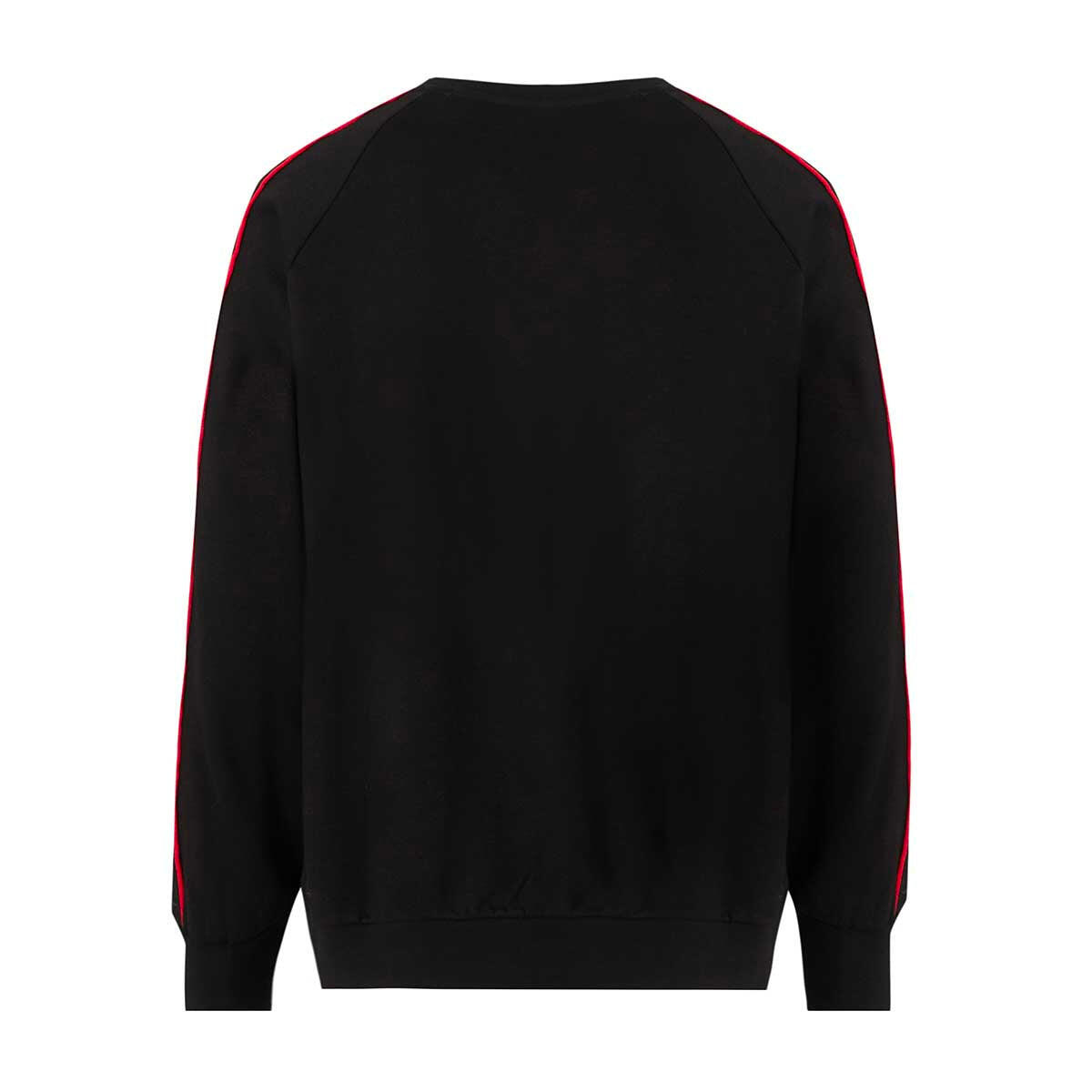 Felpa da uomo in cotone nero da streetwear sportivo 4/4