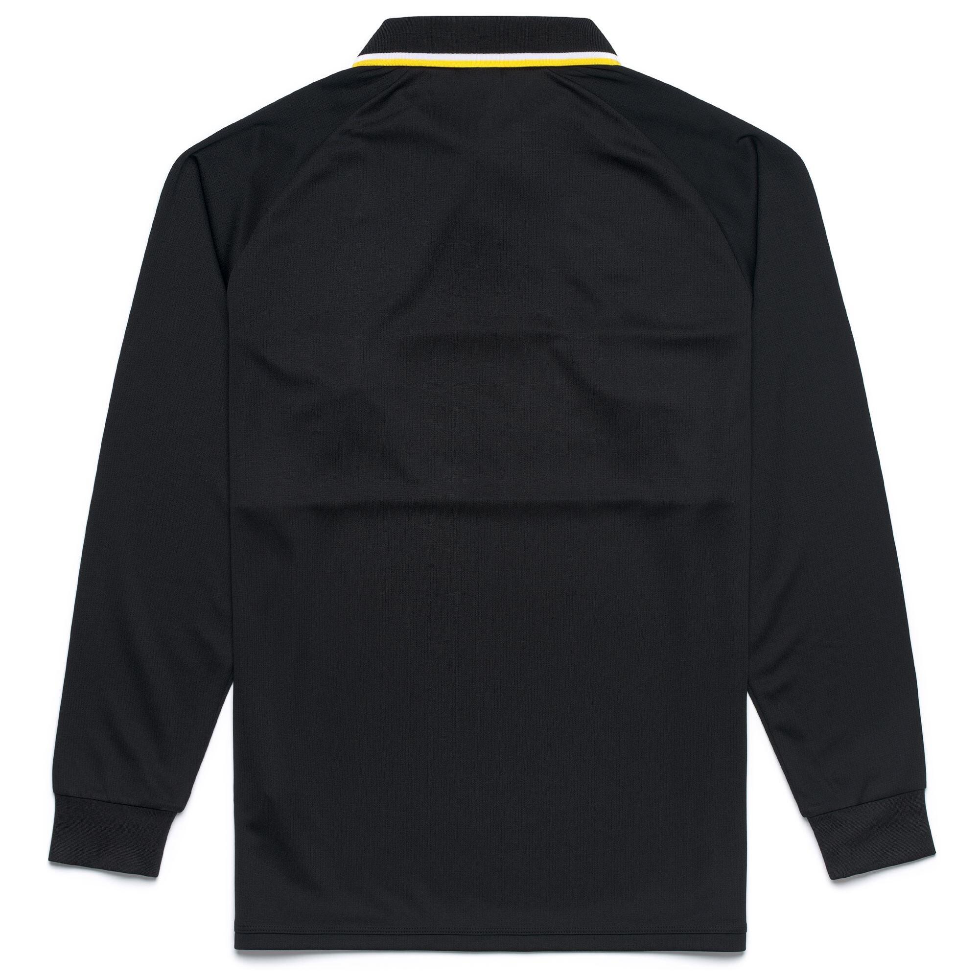 Polo da uomo in poliestere nero da streetwear sportivo 3/4