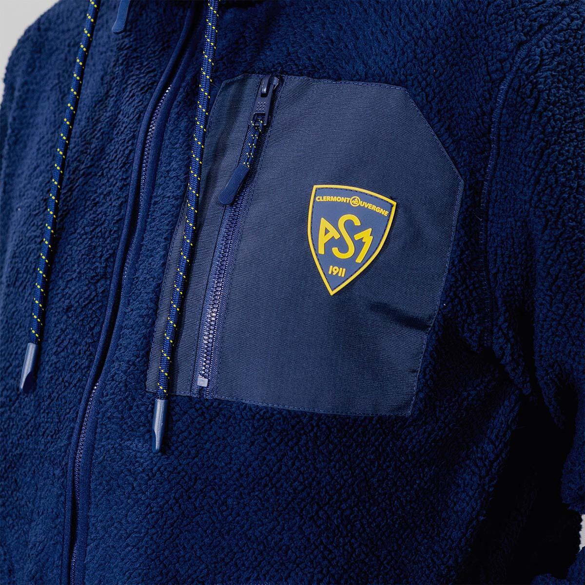 Giacca in pile con cappuccio da uomo Isole ASM Clermont Bleu marine 2/3