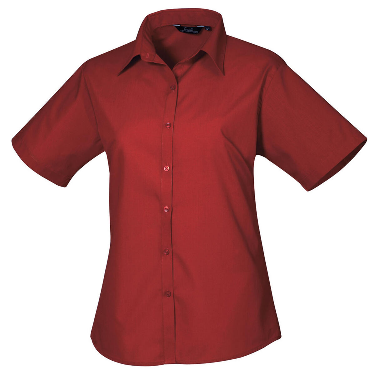Premier - Blouse Manches Courtes Femme (bordeaux) - Chemise Manches Courtes - Bordeaux|marron|rouge - Decathlon