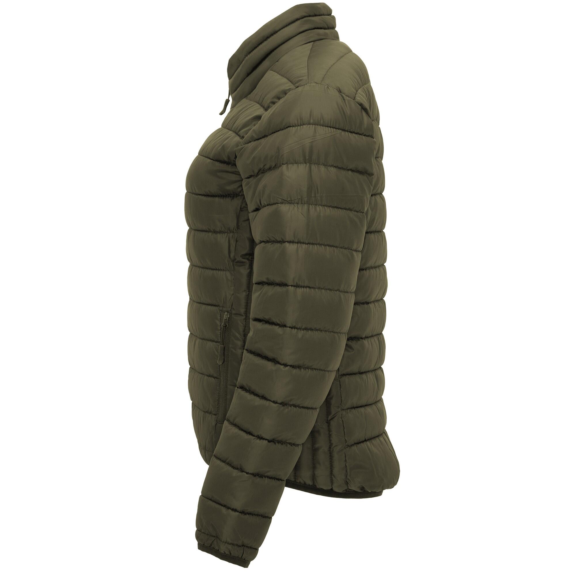 Giacca Imbottita Aderente Donna Roly Finland Verde Militare 4/4