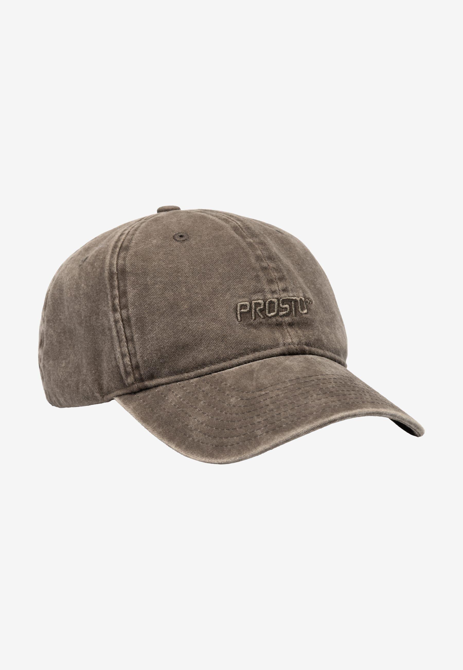 Cappellino con visiera PROSTO Infinity washed brown 1/5