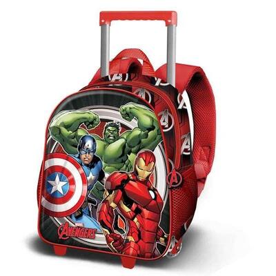 Mochila Escolar 3D con Ruedas MARVEL Multicolor
