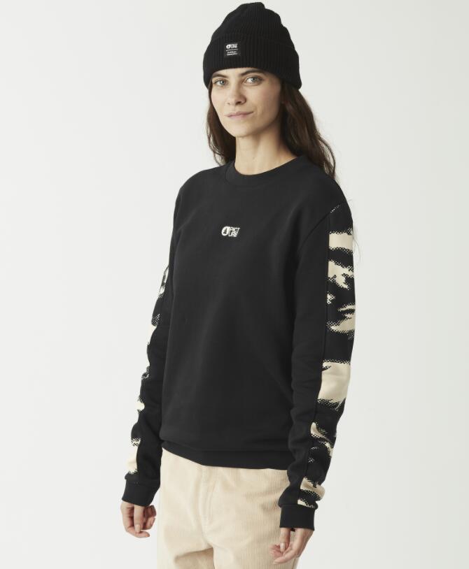 Sweat en Coton Picture "BLAYR PRINTED CREW" Noir XS 1/3