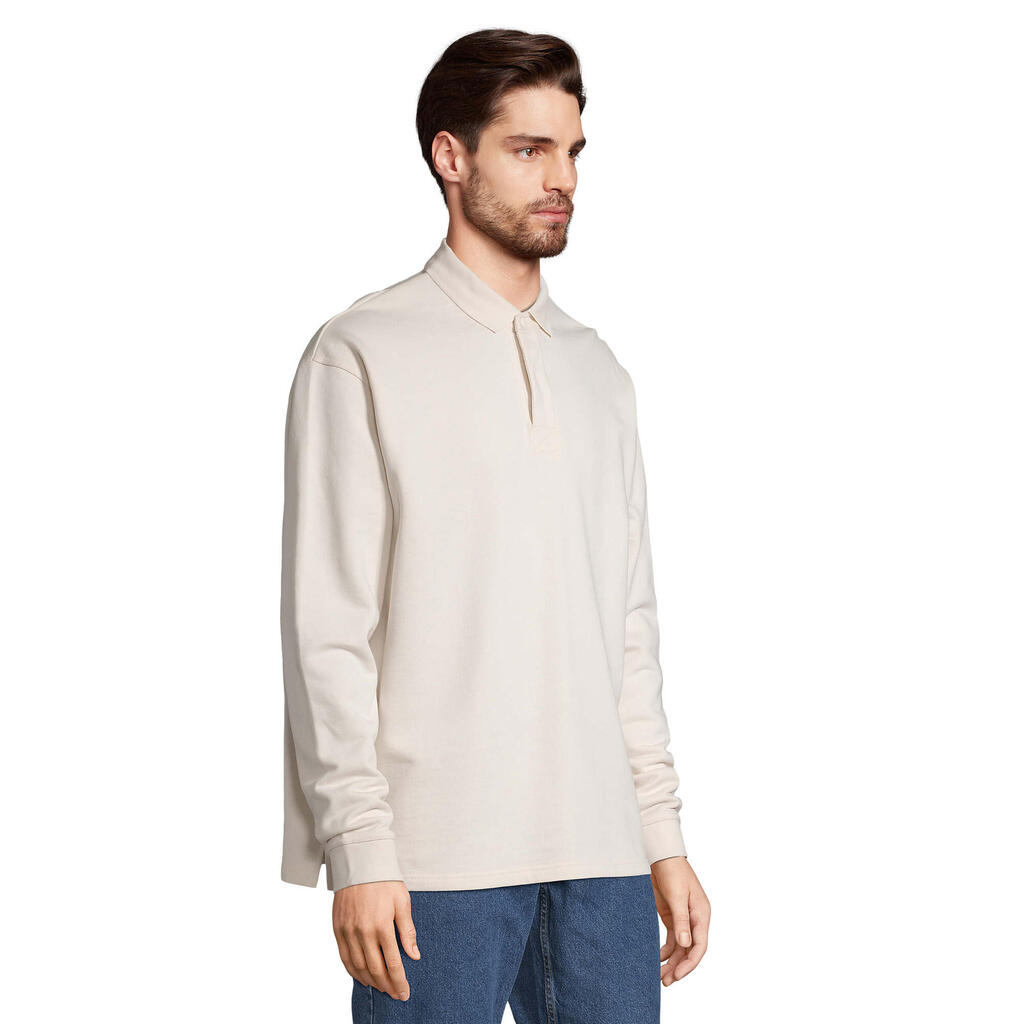 Unisex Adult Heritage Polo Neck Sweatshirt (Off White)
