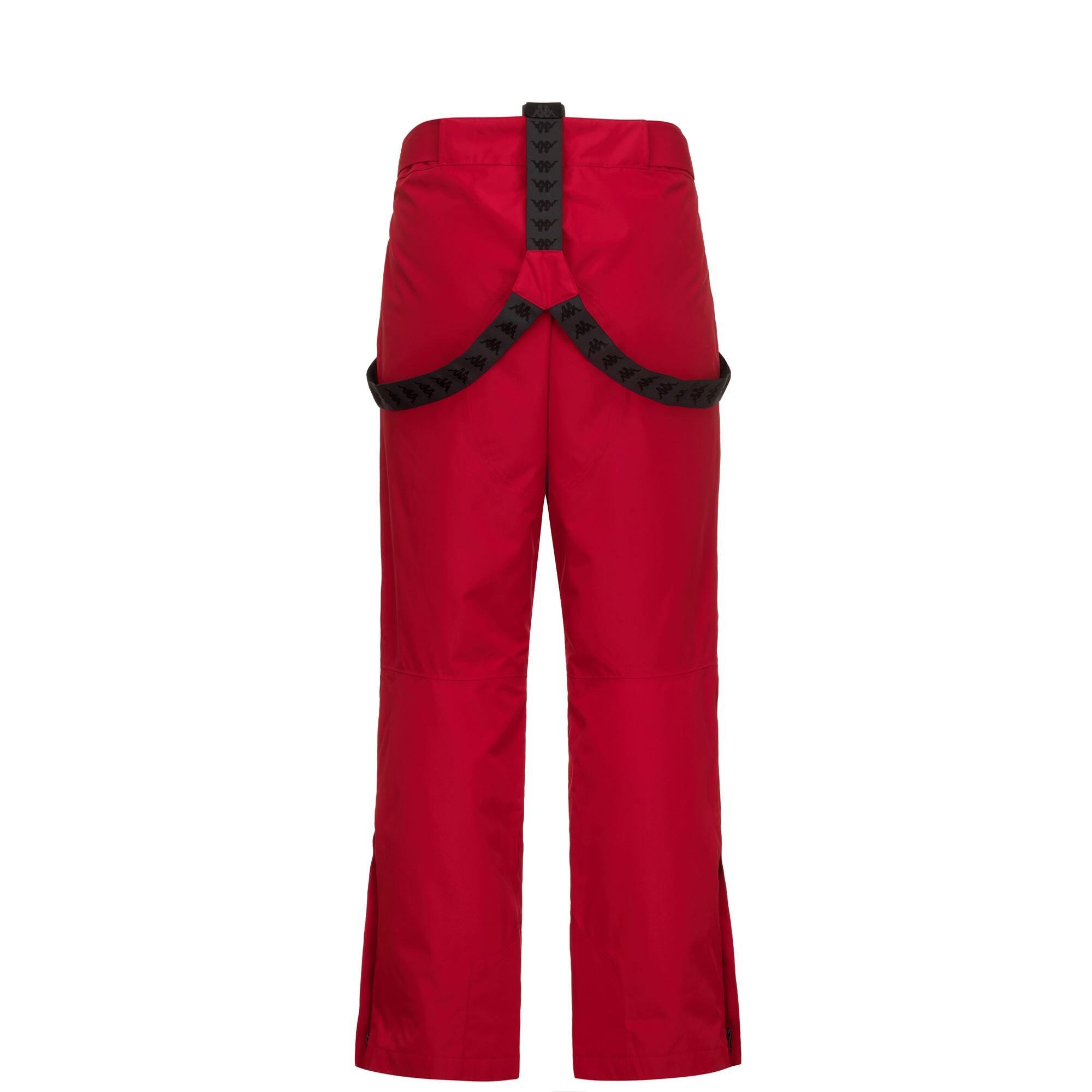 Pantaloni tuta da uomo donna in poliestere rosso da sci 3/3