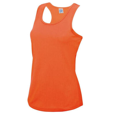 Dames vest top (elektrisch oranje)