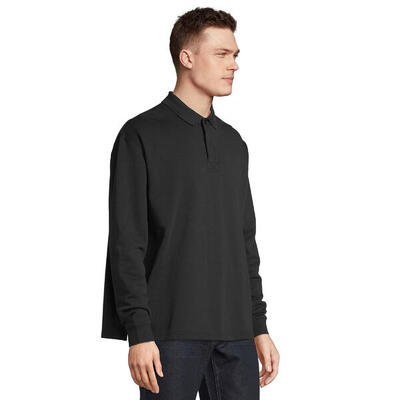 Unisex heritage polo neck sweatshirt voor volwassenen (gebroken wit)