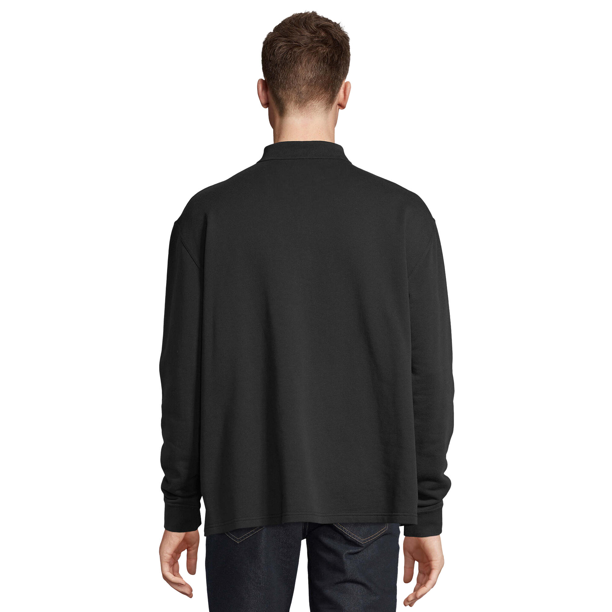 Camisola de gola polo unissexo para adultos Heritage (Preto) 2/4