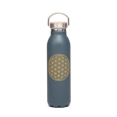 Bodhi 600ml geisoleerde roestvrijstalen fles flower of life