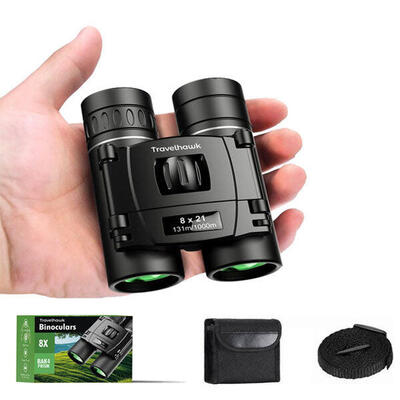 Verrekijker 8×21 – bak4 prisma – compact – zwart