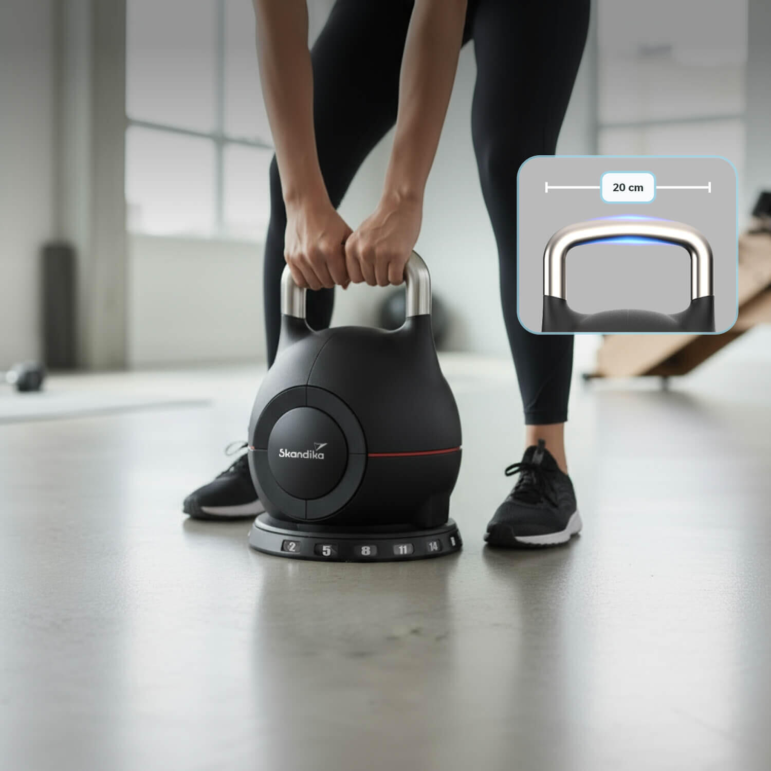 Kettlebell Paino - Kettlebell réglable sur 7 niveaux : de 2 à 20kg - Musculation 4/7