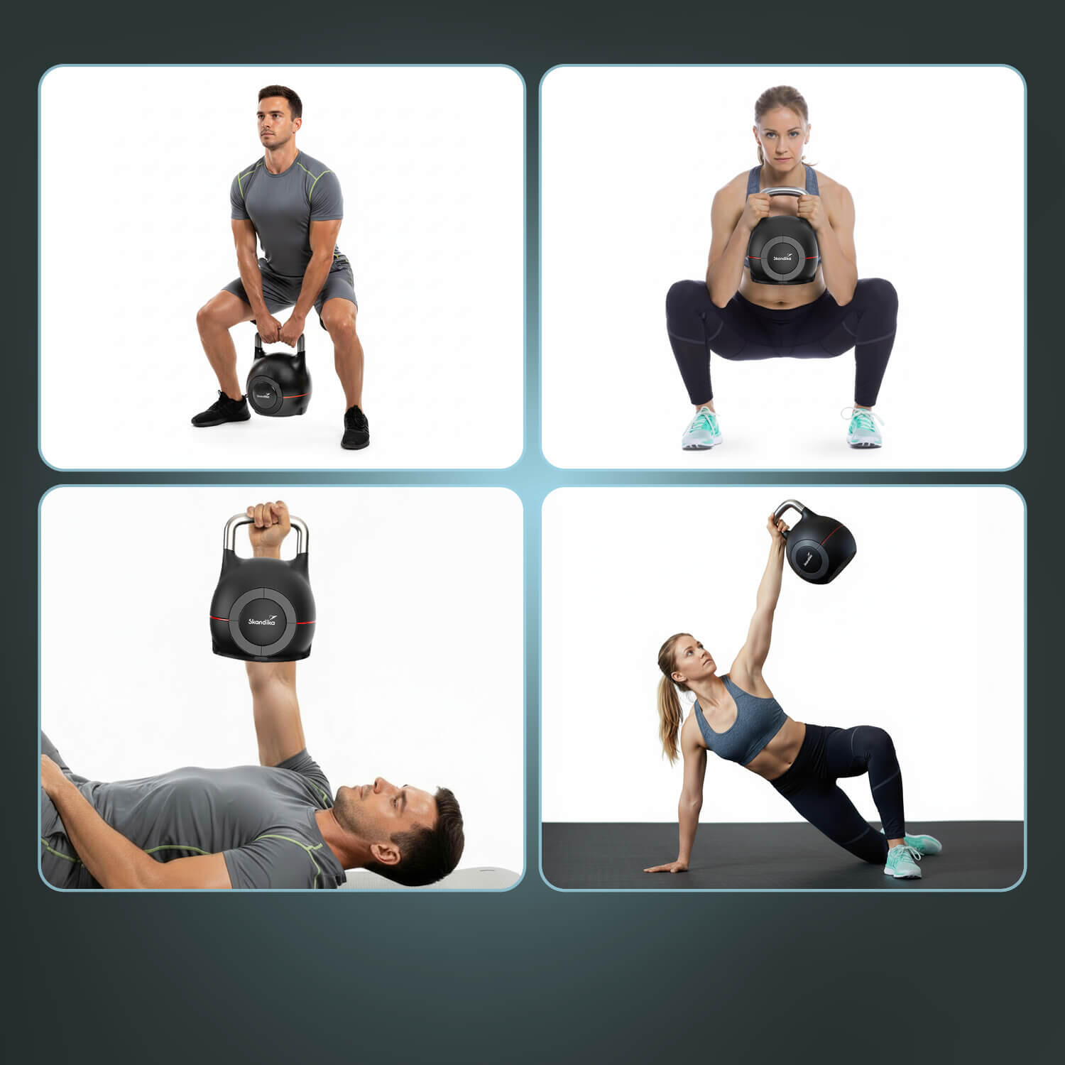 Kettlebell Paino - Kettlebell réglable sur 7 niveaux : de 2 à 20kg - Musculation 6/7