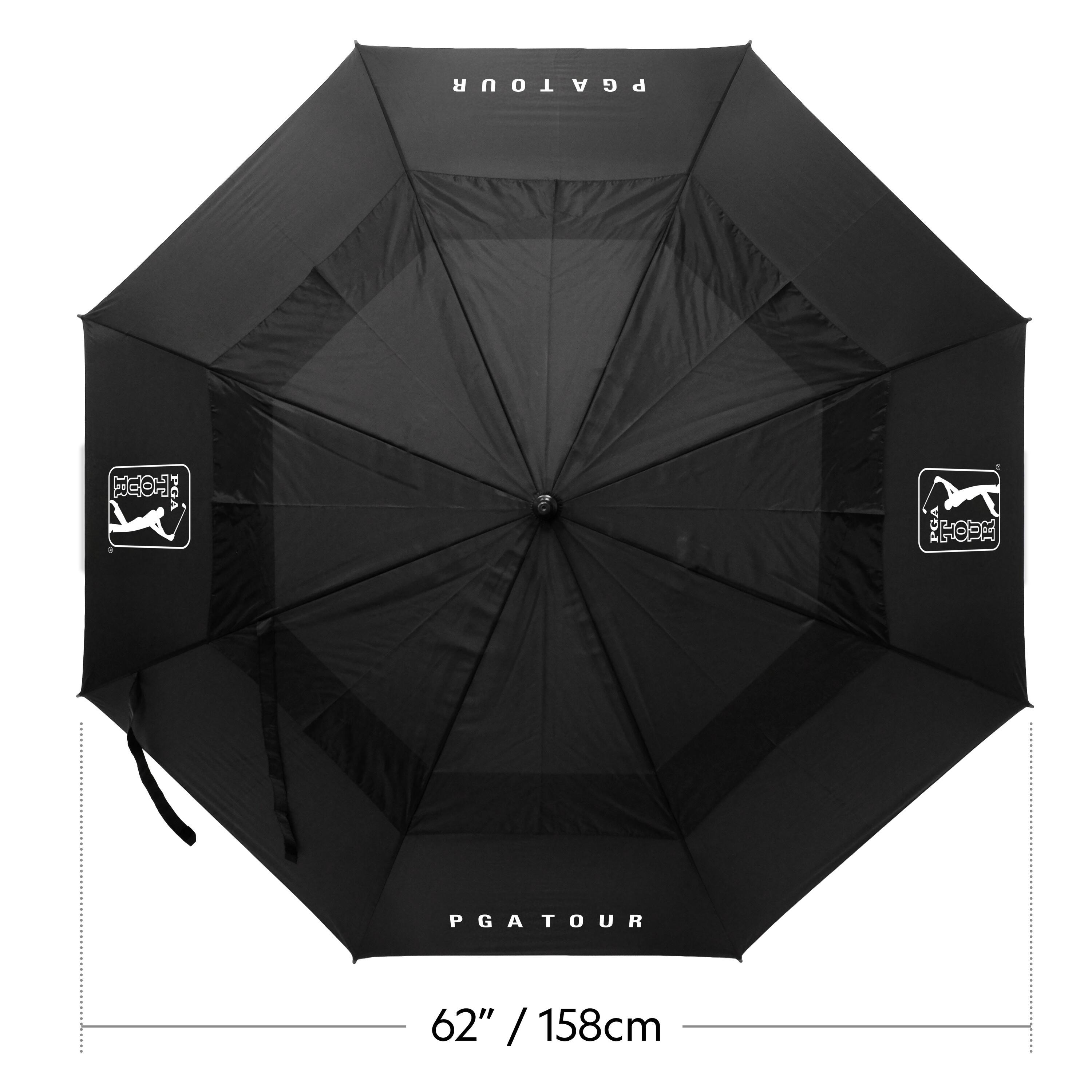 Golf Umbrella Windproof Black 2/7