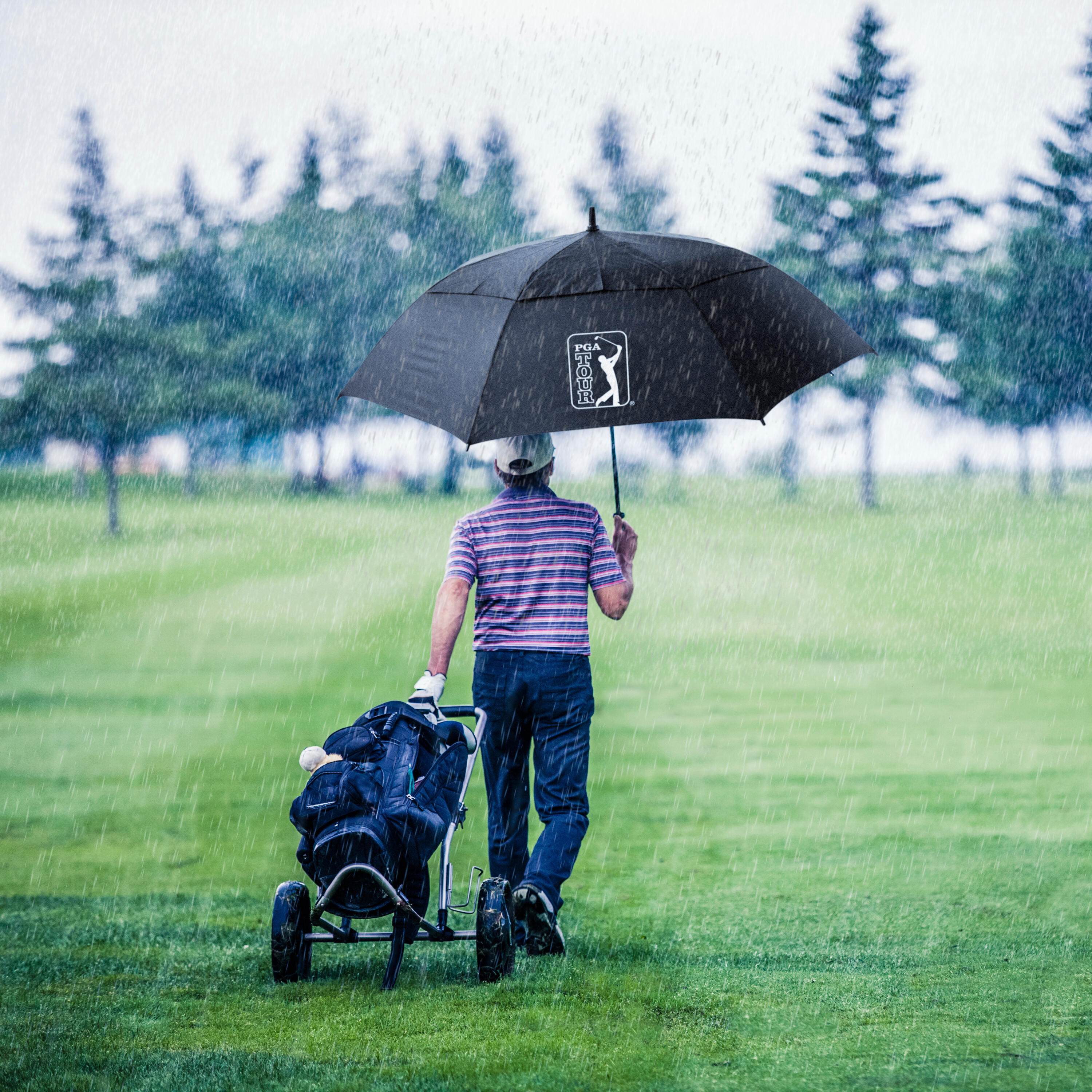 Golf Umbrella Windproof Black 7/7