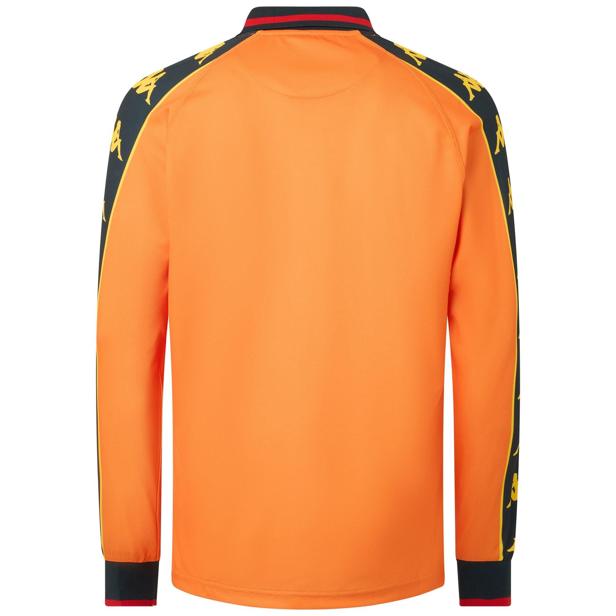 T-shirt da uomo in poliestere riciclato arancione da calcio 4/6