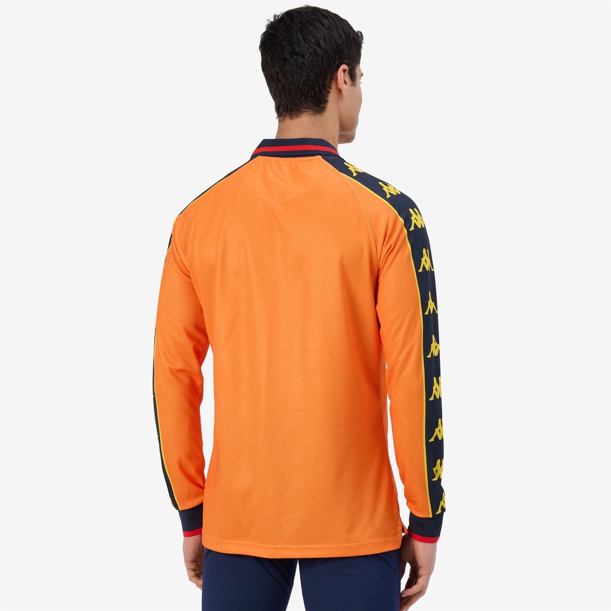T-shirt da uomo in poliestere riciclato arancione da calcio 3/6