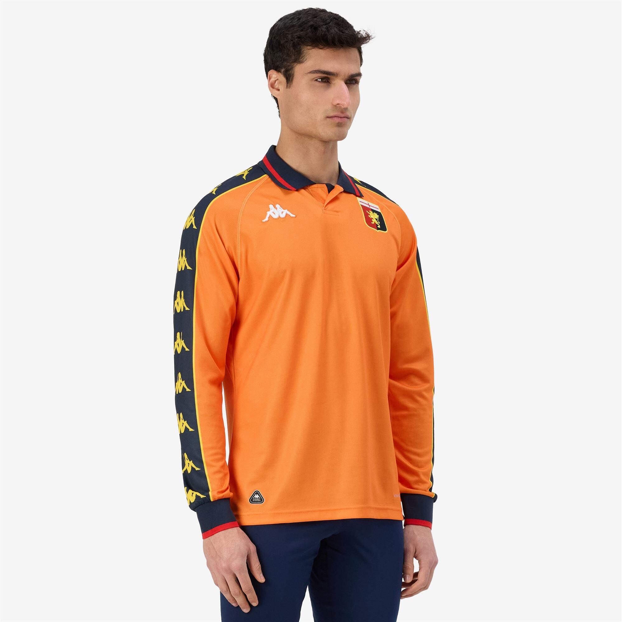 T-shirt da uomo in poliestere riciclato arancione da calcio 6/6