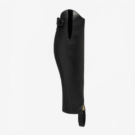 Seconde vie - Mini-chaps cuir équitation Adulte - 900 noires - BON