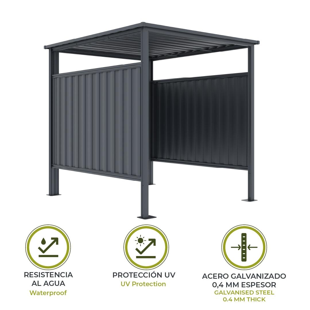 Caseta Metálica Cobertizo Gardiun Samara 3,60 m2 de Acero Galvanizado de 0.40 mm 3/5