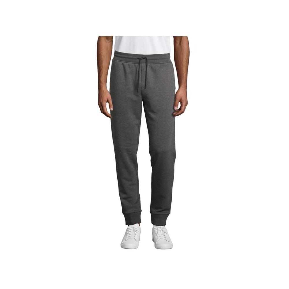 Unisex Adult Jumbo Fleece Jogging Bottoms (Charcoal Melange)