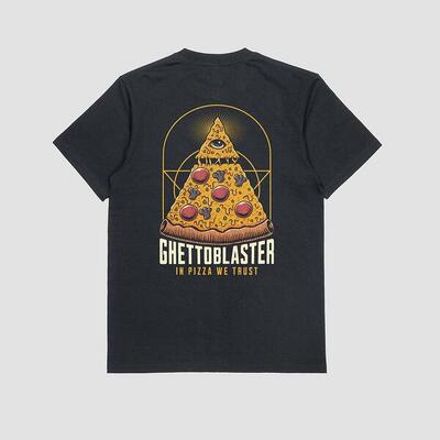 T-shirt unisex Ghettoblaster Pizza black