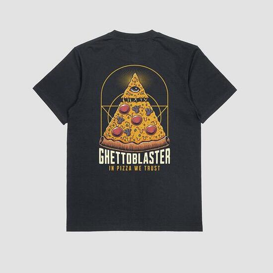 T-shirt unisex Ghettoblaster Pizza black